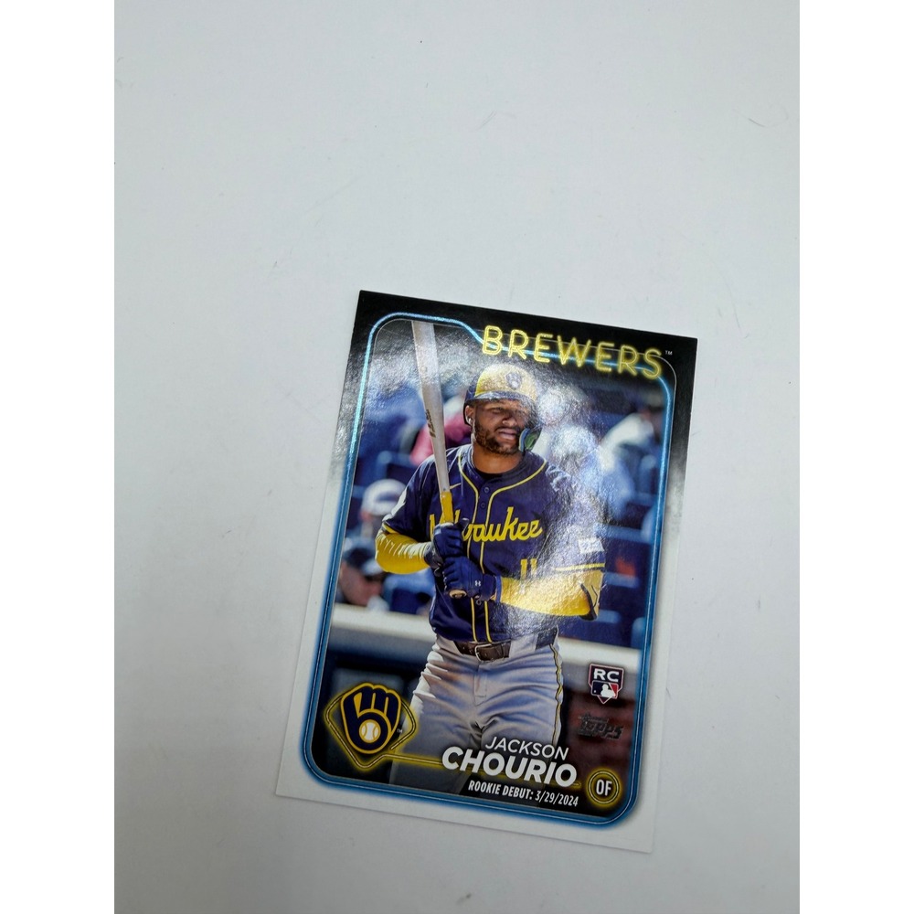 Jackson Chourio 2024 Topps Update Rookie Debut Milwaukee Brewers Card US155 RC